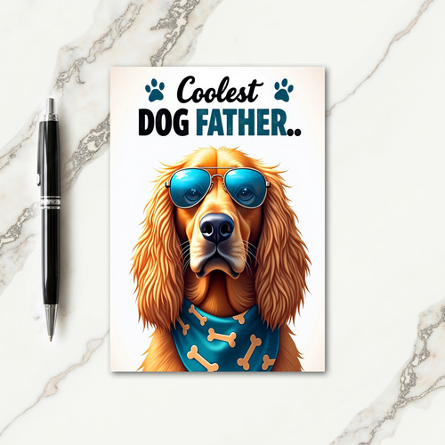 Cool Dog Aviator Fathers Day Card