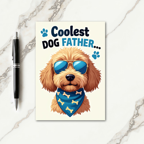 Cool Dog Father Aviator Shades Card