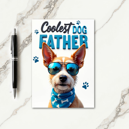 Cool Dog Father Portrait Card