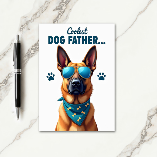 Cool Dog Fathers Day Art Card