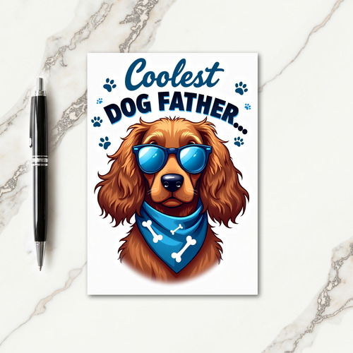 Cool Dog Fathers Day Shades Card