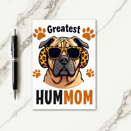 Cool Dog Hummom Mothers Day Card