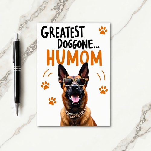 Cool Dog Humom Mother Day Card