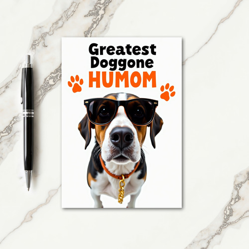 Cool Dog Mom Greatest Card