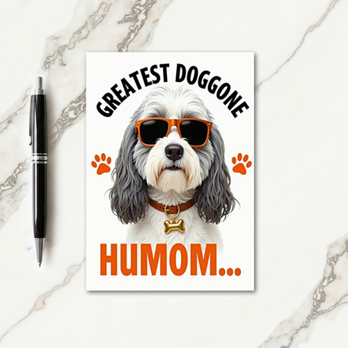 Cool Dog Mom Illustration Card
