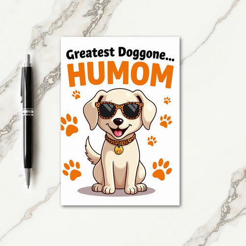 Cool Dog Mom Message Card