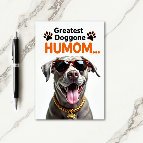 Cool Dog Mothers Day Best Wishes Card