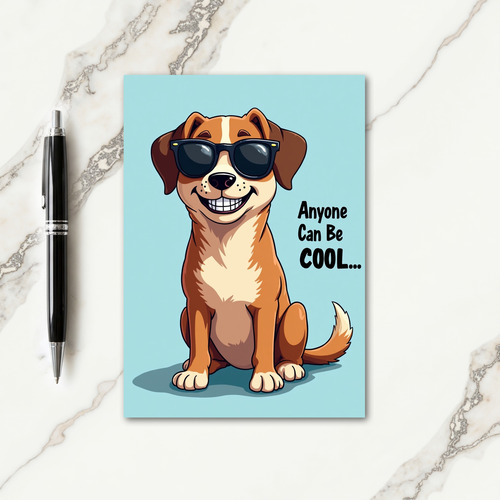 Cool Dog Shades Birthday Card