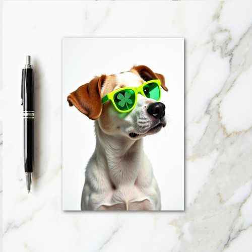 Cool Dog Shamrock Card