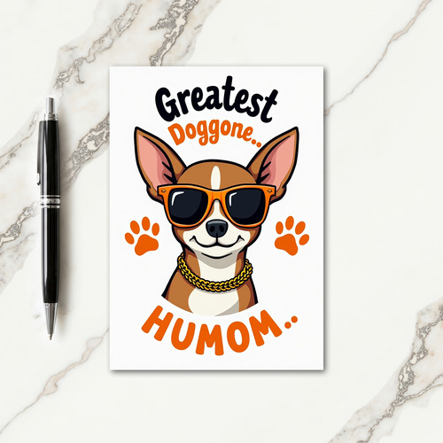 Cool Doggone Humom Vector Card