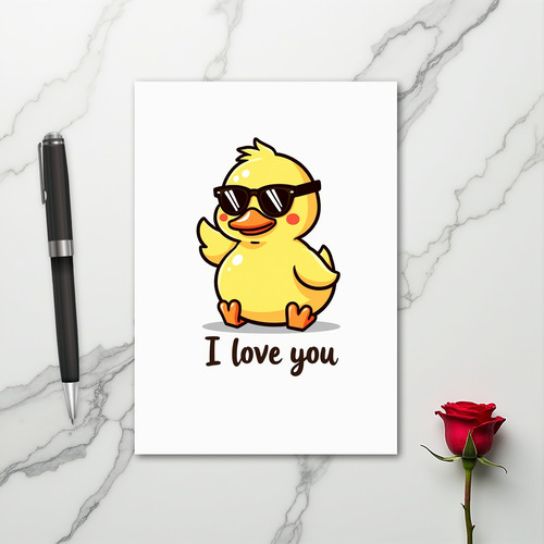 Cool Duck I Love You Card