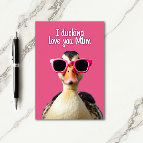 Cool Duck Sunglasses Portrait Card