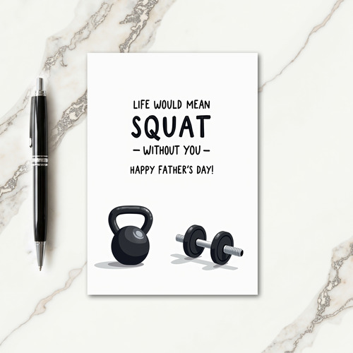 Cool Fathers Day Kettlebell Card