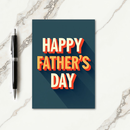 Cool Fathers Day Long Shadow Card