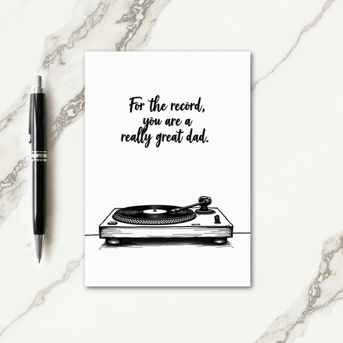 Cool Fathers Day Record Card