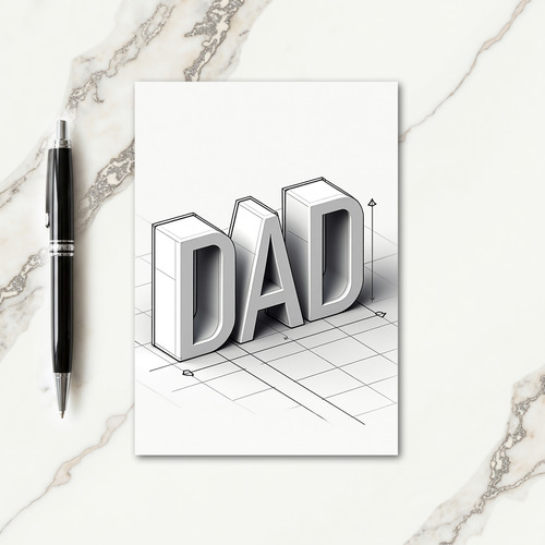 Cool Grey Dad Fathers Day Card
