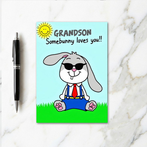 Cool Hare Smiling Fun Day Card
