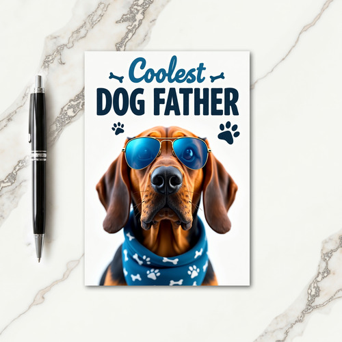 Cool Hound Fathers Day Card
