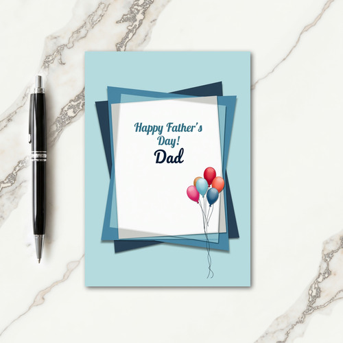 Cool Hues Fathers Day Paper Card