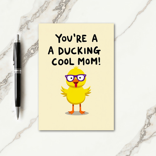 Cool Mom Yellow Bird Art Card