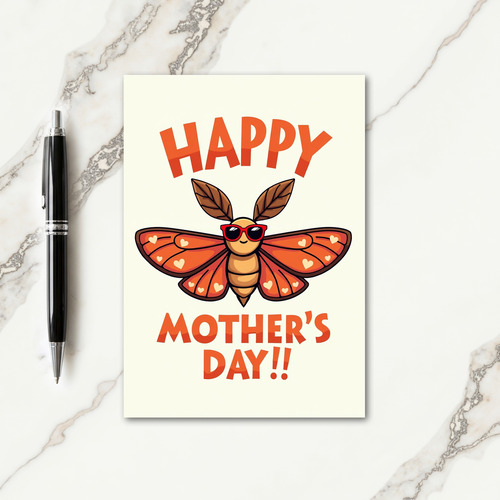 Cool Moth Mothers Day Card