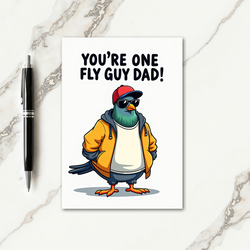 Cool Pigeon Fathers Day Card