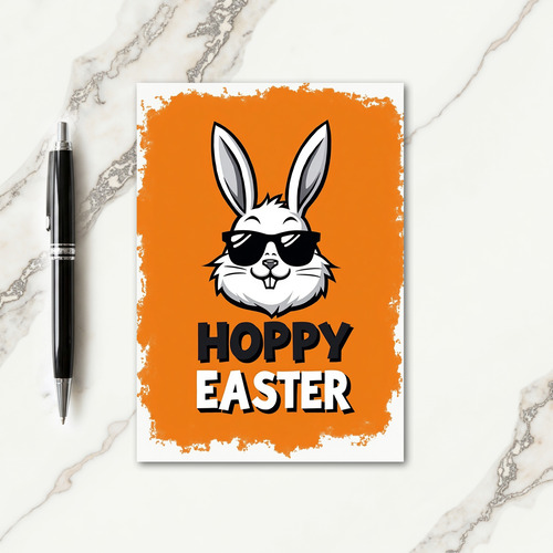 Cool Rabbit Easter Pattern Card