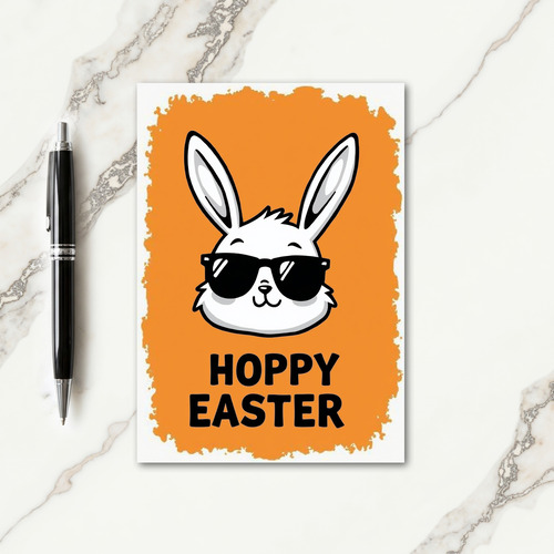 Cool Rabbit Geometric Card