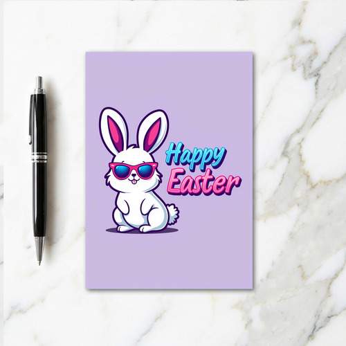 Cool Rabbit Happy Easter Card