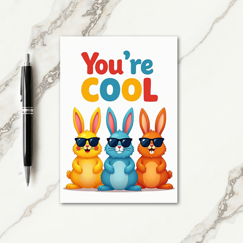 Cool Rabbits Fun Time Card