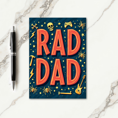 Cool Rad Dad Fathers Day Card