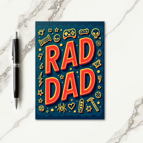 Cool Rad Dad Graphic Card