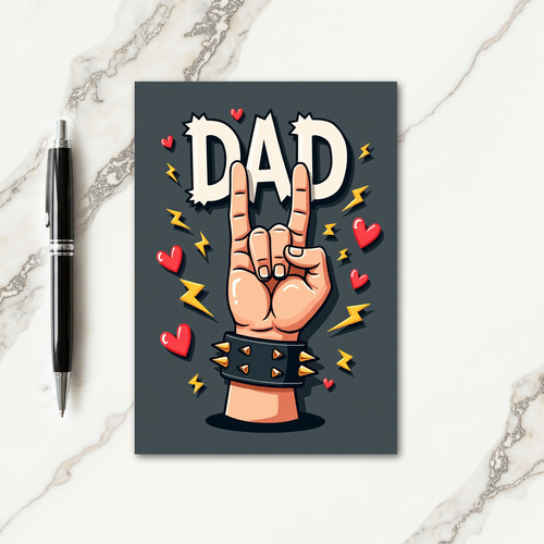 Cool Rockin Dads Day Card