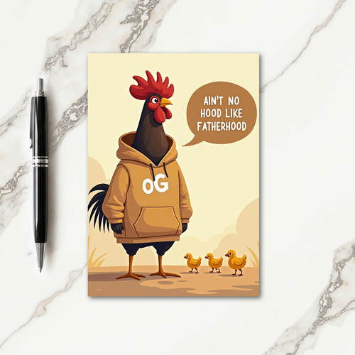 Cool Rooster Fathers Day Card