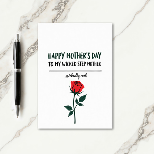 Cool Step Mothers Day Type Card