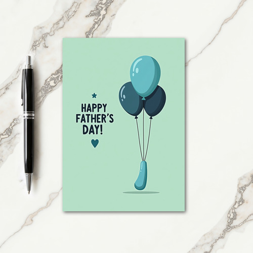 Cool Teal Fathers Day Card