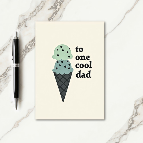 Cool Teal Treat Fathers Day Card