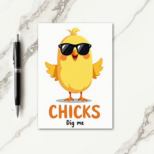 Cool Yellow Bird Greeting Card