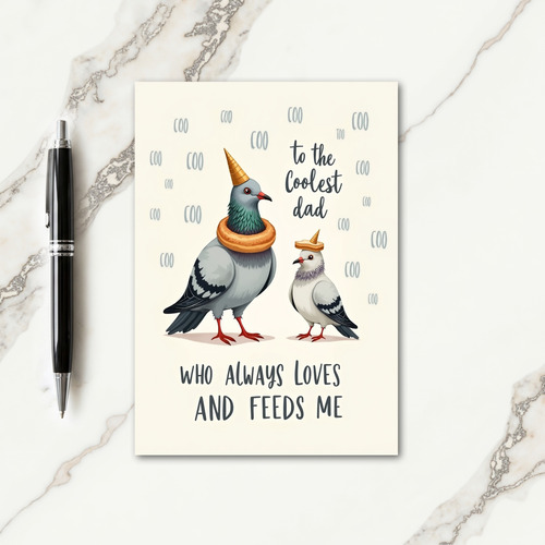 Coolest Dad Bird Art Card