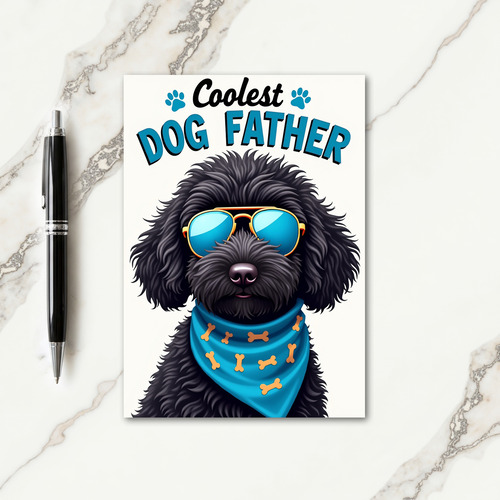 Coolest Dog Father Azure Shades Card