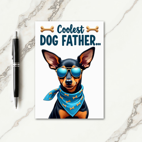 Coolest Dog Fathers Day Bone Card
