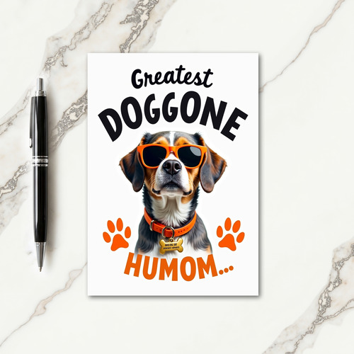 Coolest Dog Mom Illustration Card