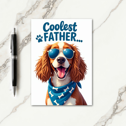 Coolest Father Paw Print Card