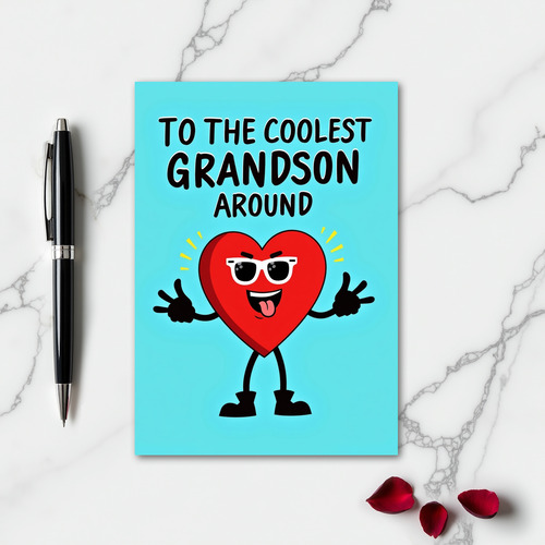 Coolest Grandson Ever Card