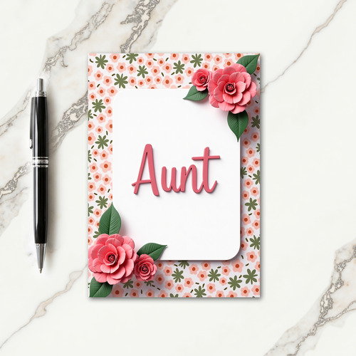 Coral Aunts Floral Day Card