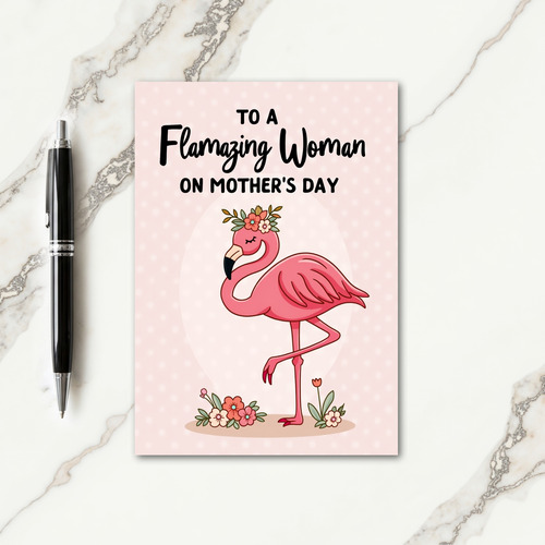 Coral Bird Mothers Day Card