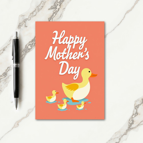 Coral Birds Mothers Day Card