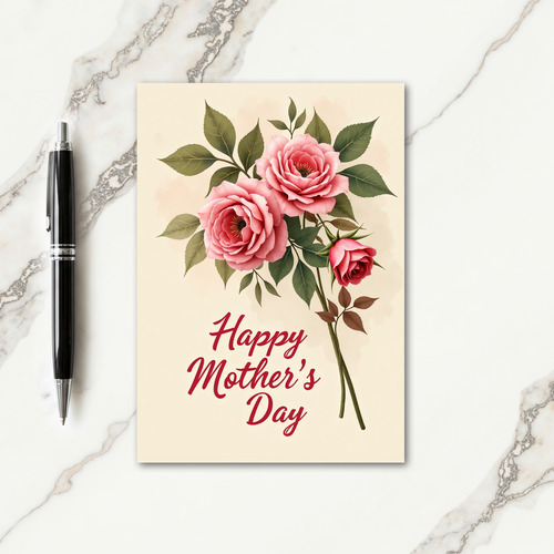 Coral Bloom Mothers Day Card