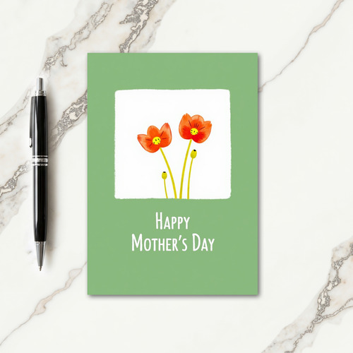 Coral Blooms Mothers Day Card