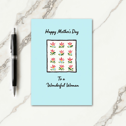 Coral Blossom Mothers Day Art Card